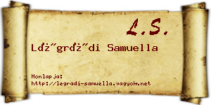 Légrádi Samuella névjegykártya